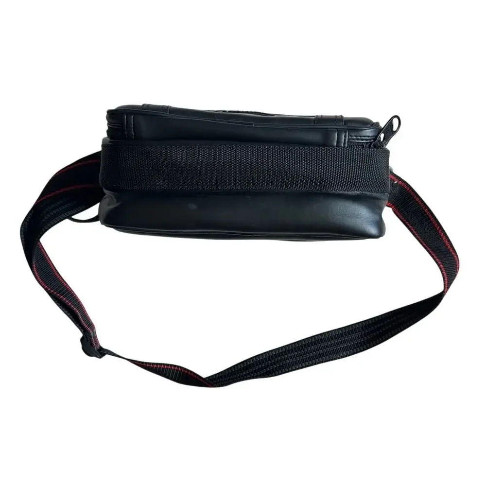 SLR Customer Padded Camera Shoulder Bag Black Red Multi-Compartment Strap